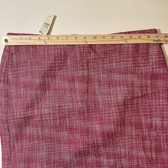 NWT 2 Talbots Skirts Womens 12 Teal/White & Maroon/White Tweed Pencil Classic - Picture 7 of 7